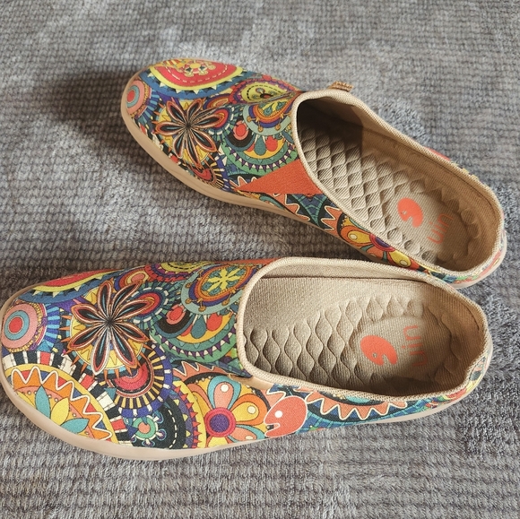 UIN Women's Blossom Malaga Women  Multi Sz 7 Clog Slides Art Deco Cottage Core, - Picture 5 of 10